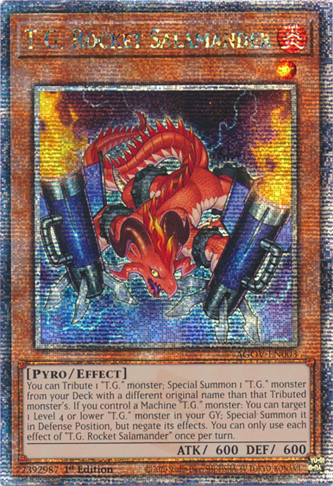 T.G. Rocket Salamander (Quarter Century Secret Rare) [AGOV-EN003] Quarter Century Secret Rare | Exor Games Dartmouth