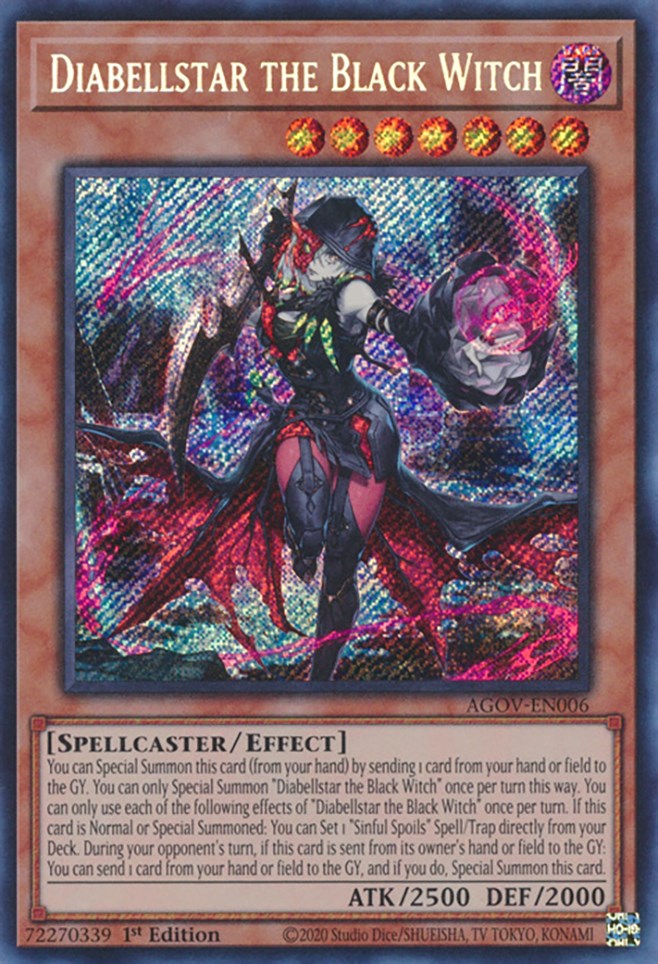 Diabellstar the Black Witch [AGOV-EN006] Secret Rare | Exor Games Dartmouth