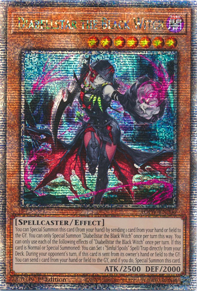 Diabellstar the Black Witch (Quarter Century Secret Rare) [AGOV-EN006] Quarter Century Secret Rare | Exor Games Dartmouth