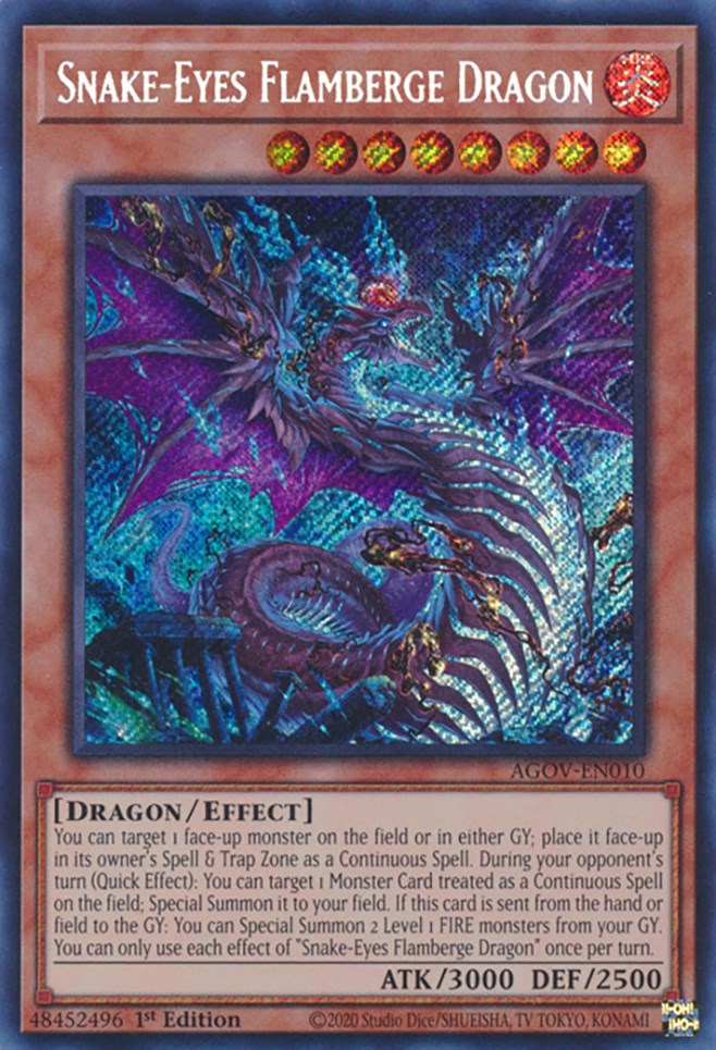 Snake-Eyes Flamberge Dragon [AGOV-EN010] Secret Rare | Exor Games Dartmouth