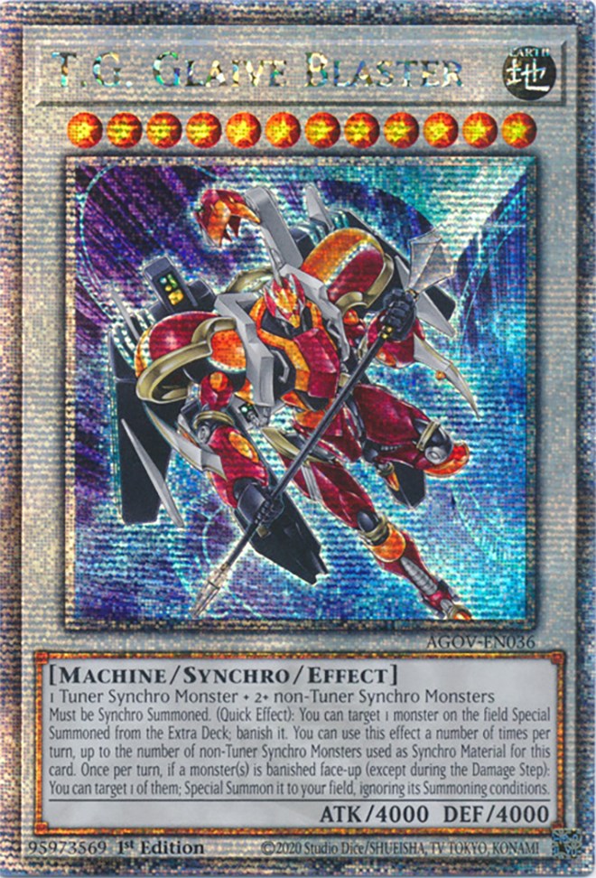 T.G. Glaive Blaster (Quarter Century Secret Rare) [AGOV-EN036] Quarter Century Secret Rare | Exor Games Dartmouth