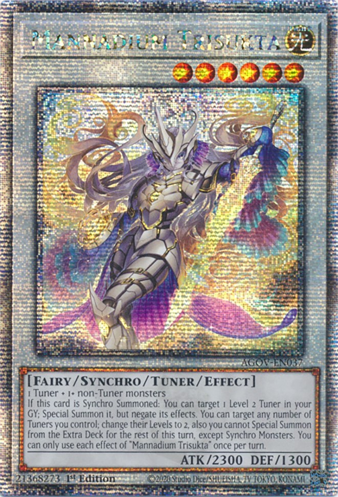 Mannadium Trisukta (Quarter Century Secret Rare) [AGOV-EN037] Quarter Century Secret Rare | Exor Games Dartmouth