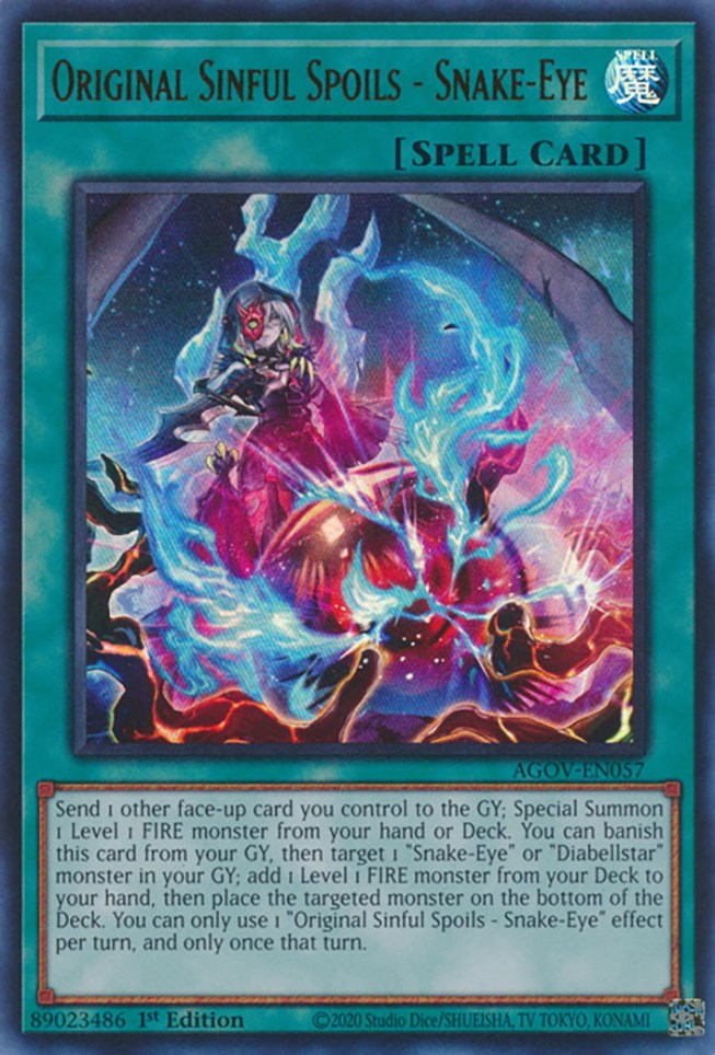 Original Sinful Spoils - Snake-Eye [AGOV-EN057] Ultra Rare | Exor Games Dartmouth
