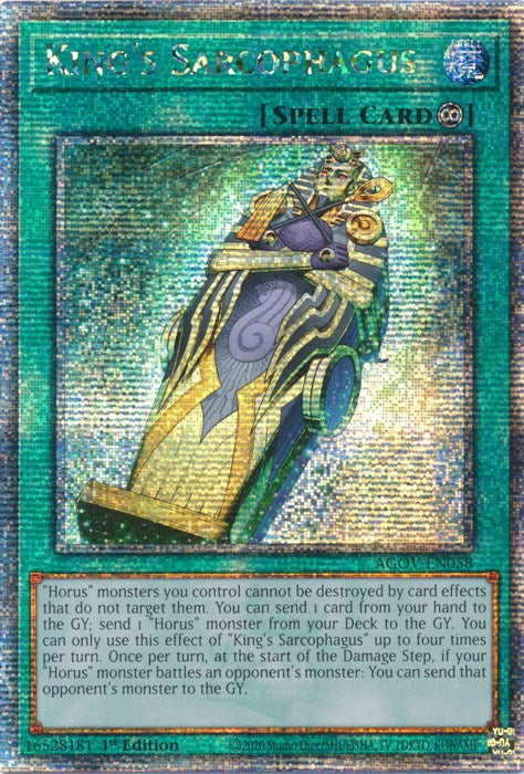 King's Sarcophagus (Quarter Century Secret Rare) [AGOV-EN058] Quarter Century Secret Rare | Exor Games Dartmouth