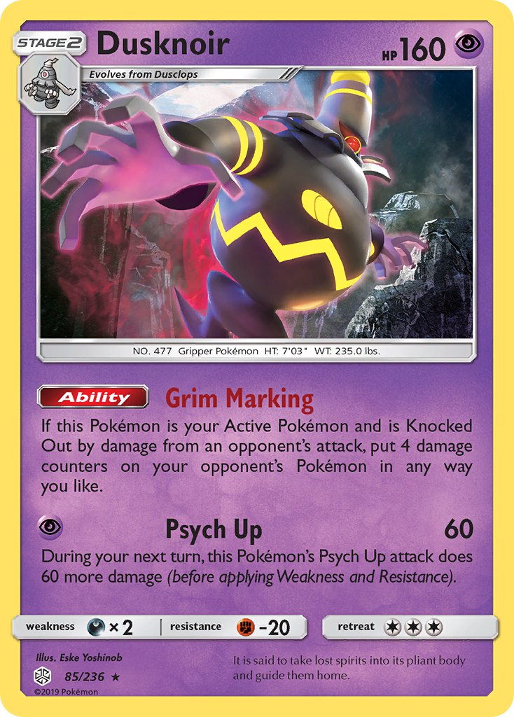 Dusknoir (85/236) (Prerelease Kit Exclusive) [Sun & Moon: Cosmic Eclipse] | Exor Games Dartmouth