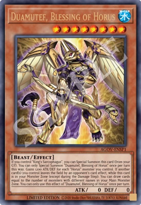 Duamutef, Blessing of Horus (AGOV-ENSP1) [AGOV-ENSP1] Ultra Rare | Exor Games Dartmouth