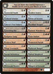 Checklist Card - Innistrad [Innistrad Tokens] | Exor Games Dartmouth