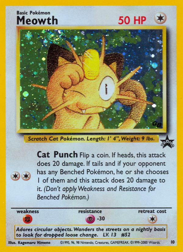 Meowth (10) [Wizards of the Coast: Black Star Promos] | Exor Games Dartmouth