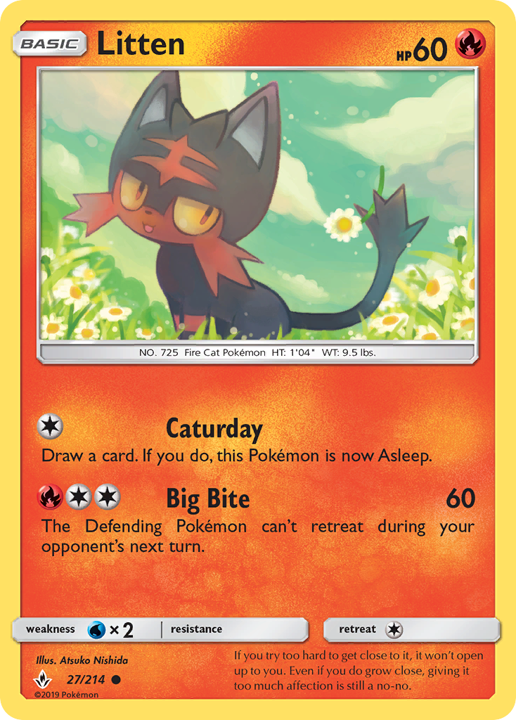 Litten (27/214) [Sun & Moon: Unbroken Bonds] | Exor Games Dartmouth