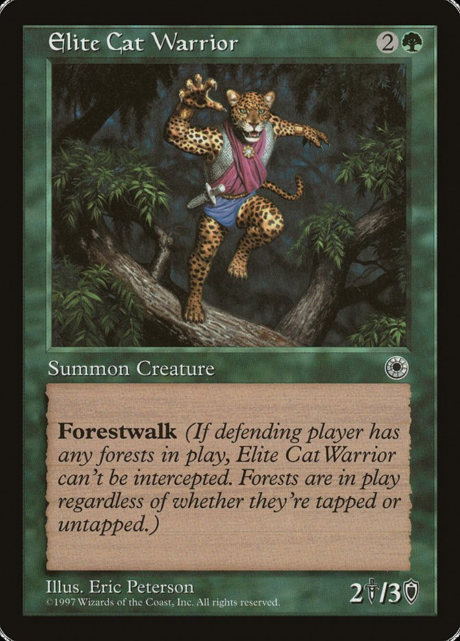 Elite Cat Warrior (No Flavor Text) [Portal] | Exor Games Dartmouth