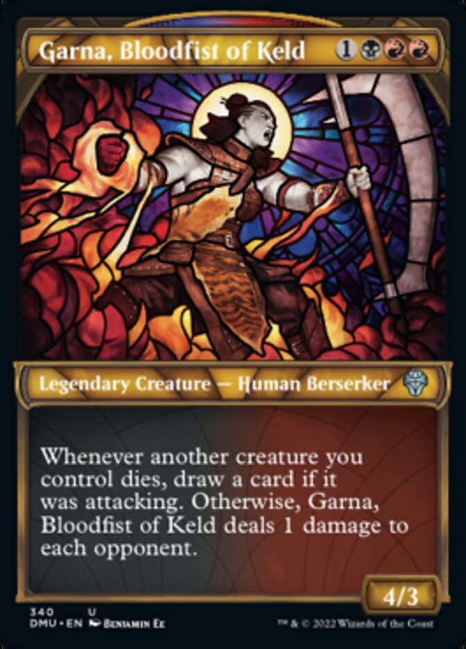 Garna, Bloodfist of Keld (Showcase Textured) [Dominaria United] | Exor Games Dartmouth