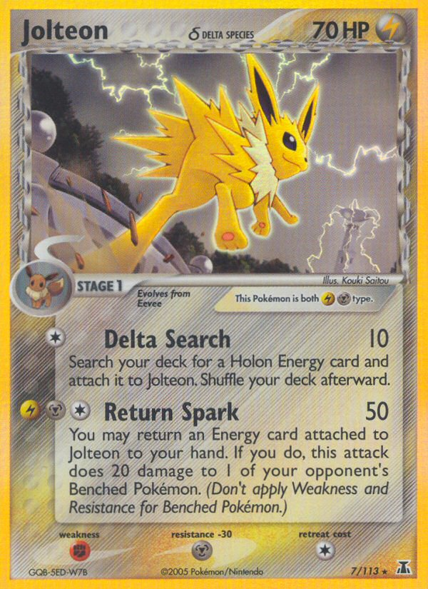 Jolteon (7/113) (Delta Species) [EX: Delta Species] | Exor Games Dartmouth