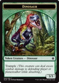 Dinosaur // Treasure (009) Double-sided Token [Ixalan Tokens] | Exor Games Dartmouth