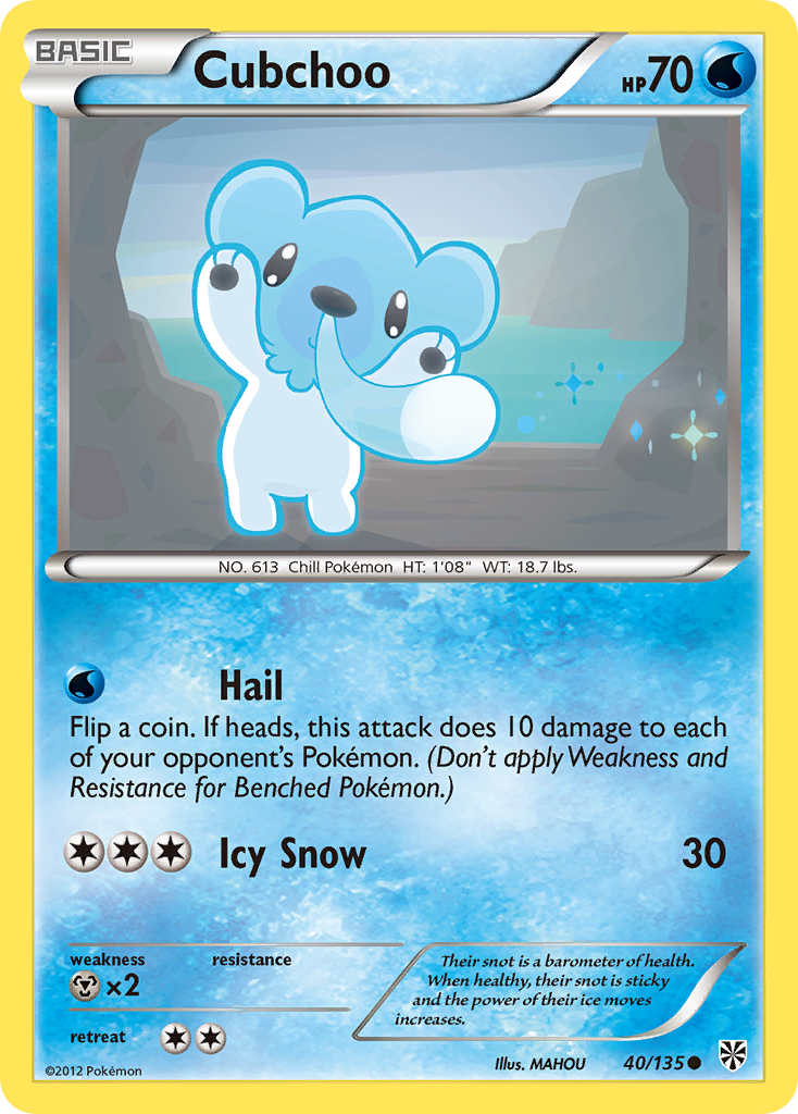 Cubchoo (40/135) [Black & White: Plasma Storm] | Exor Games Dartmouth