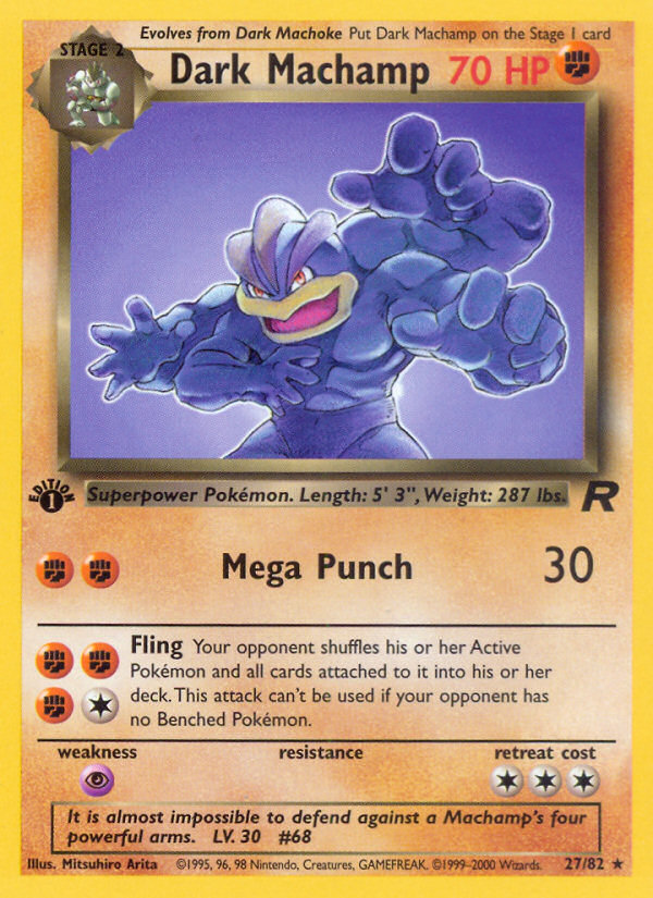 Dark Machamp (27/82) [Team Rocket 1st Edition] | Exor Games Dartmouth