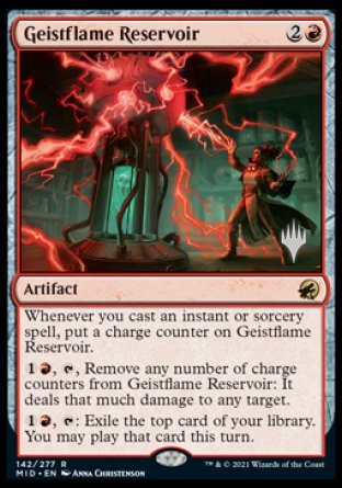 Geistflame Reservoir (Promo Pack) [Innistrad: Midnight Hunt Promos] | Exor Games Dartmouth