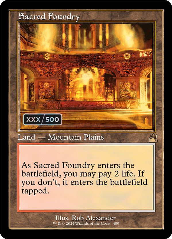 Sacred Foundry (Retro) (Serialized) [Ravnica Remastered] | Exor Games Dartmouth