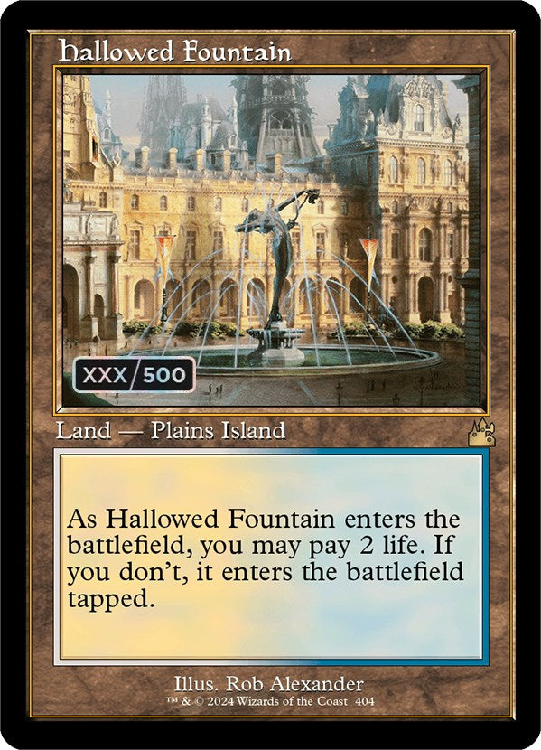 Hallowed Fountain (Retro) (Serialized) [Ravnica Remastered] | Exor Games Dartmouth