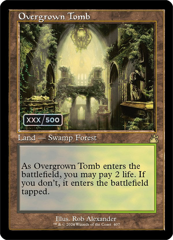 Overgrown Tomb (Retro) (Serialized) [Ravnica Remastered] | Exor Games Dartmouth