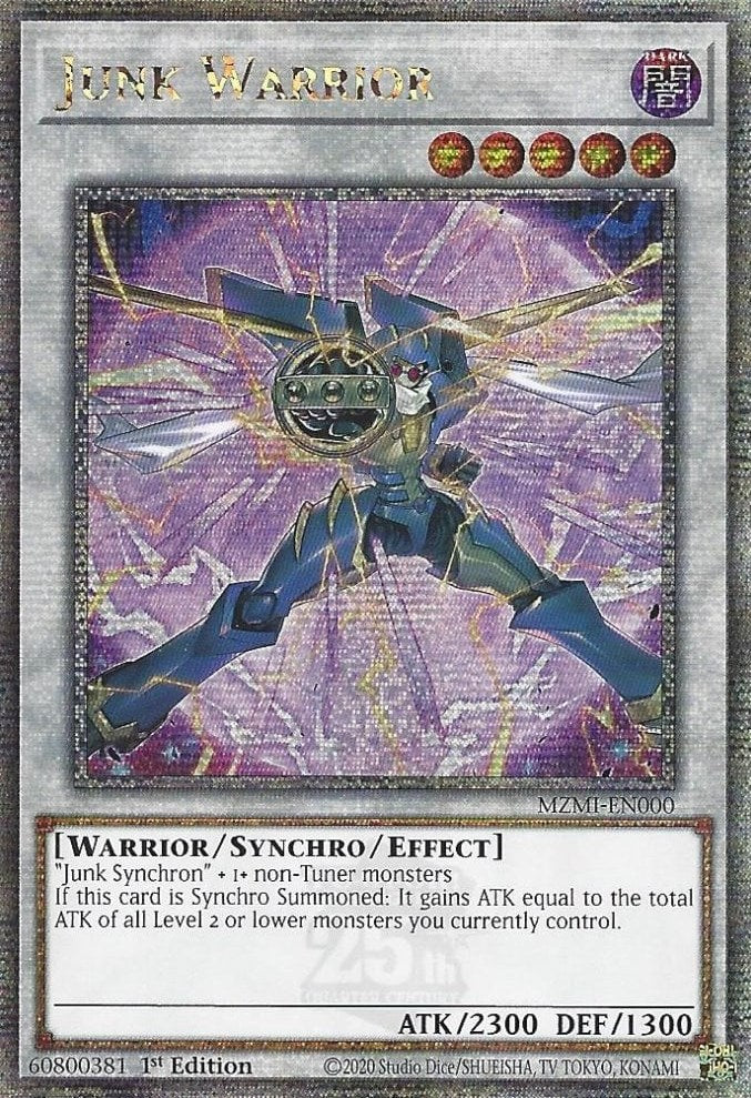 Junk Warrior (Quarter Century Secret Rare) [MZMI-EN000] Quarter Century Secret Rare | Exor Games Dartmouth