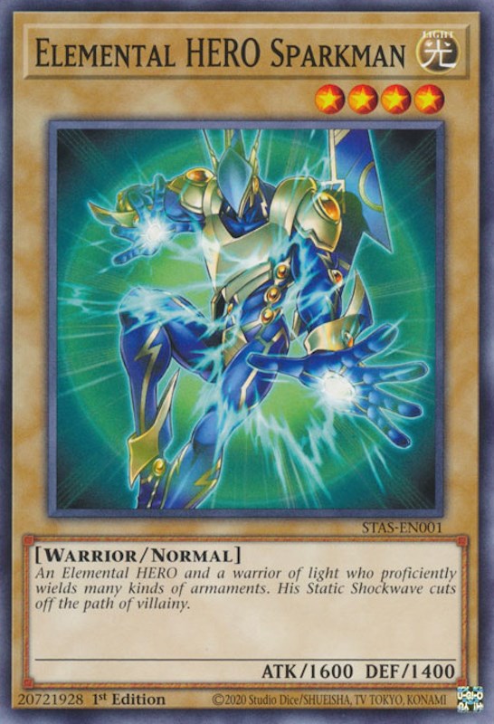 Elemental HERO Sparkman [STAS-EN001] Common | Exor Games Dartmouth