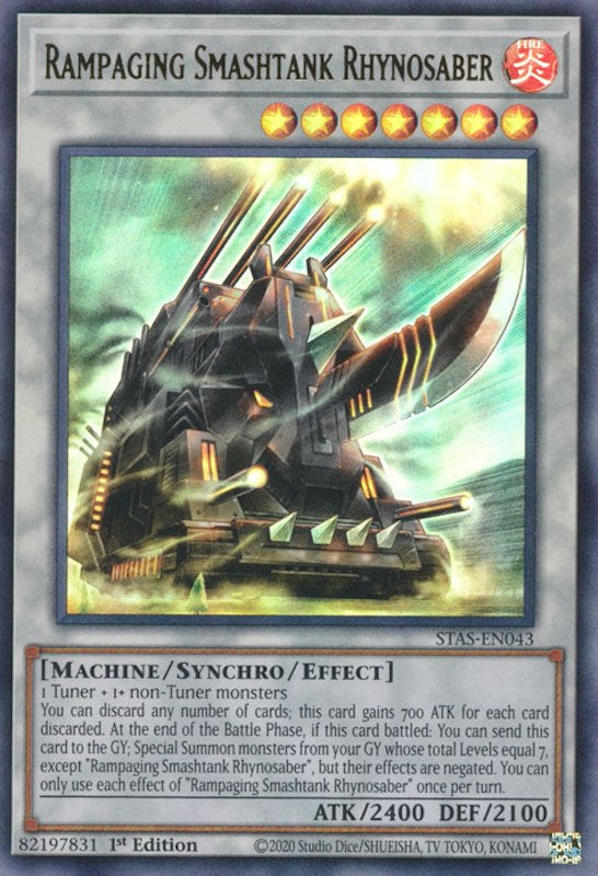 Rampaging Smashtank Rhynosaber [STAS-EN043] Ultra Rare | Exor Games Dartmouth