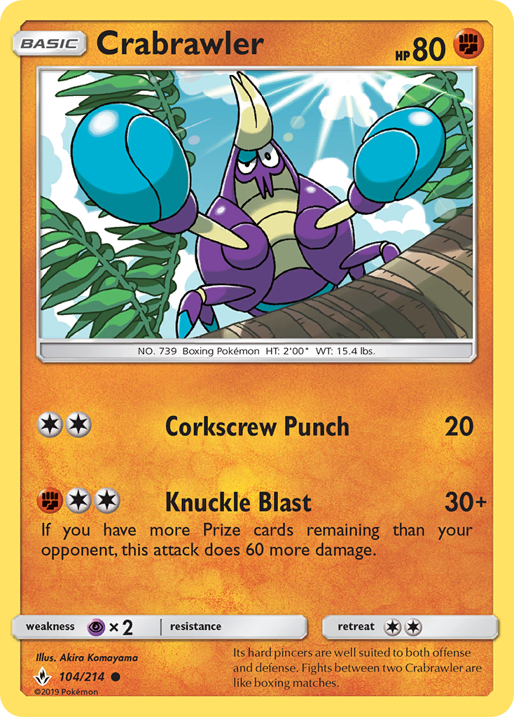 Crabrawler (104/214) [Sun & Moon: Unbroken Bonds] | Exor Games Dartmouth