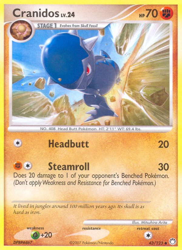 Cranidos (43/123) [Diamond & Pearl: Mysterious Treasures] | Exor Games Dartmouth