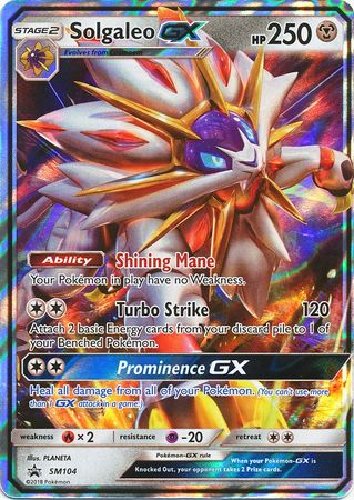 Solgaleo GX (SM104) (Jumbo Card) [Sun & Moon: Black Star Promos] | Exor Games Dartmouth