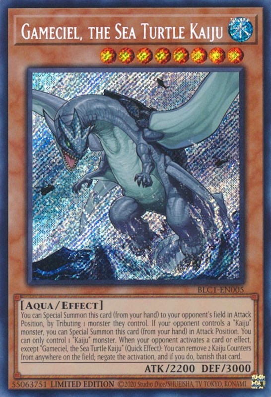 Gameciel, the Sea Turtle Kaiju [BLC1-EN005] Secret Rare | Exor Games Dartmouth