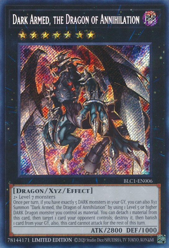 Dark Armed, the Dragon of Annihilation [BLC1-EN006] Secret Rare | Exor Games Dartmouth