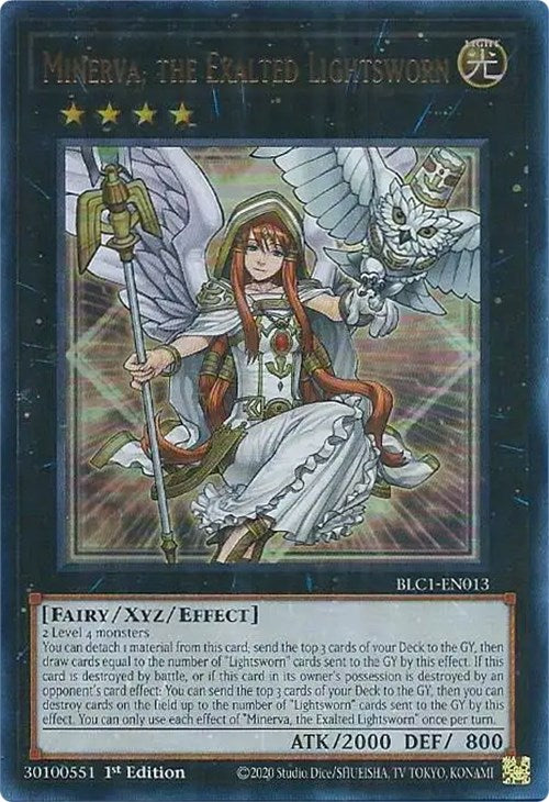 Minerva, the Exalted Lightsworn [BLC1-EN013] Ultra Rare | Exor Games Dartmouth