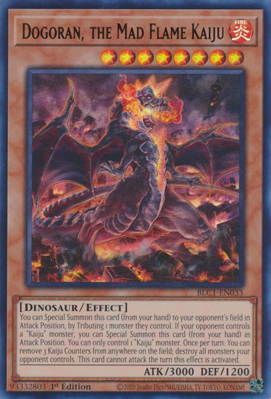 Dogoran, the Mad Flame Kaiju [BLC1-EN033] Ultra Rare | Exor Games Dartmouth