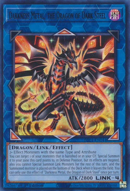 Darkness Metal, the Dragon of Dark Steel [BLC1-EN044] Ultra Rare | Exor Games Dartmouth