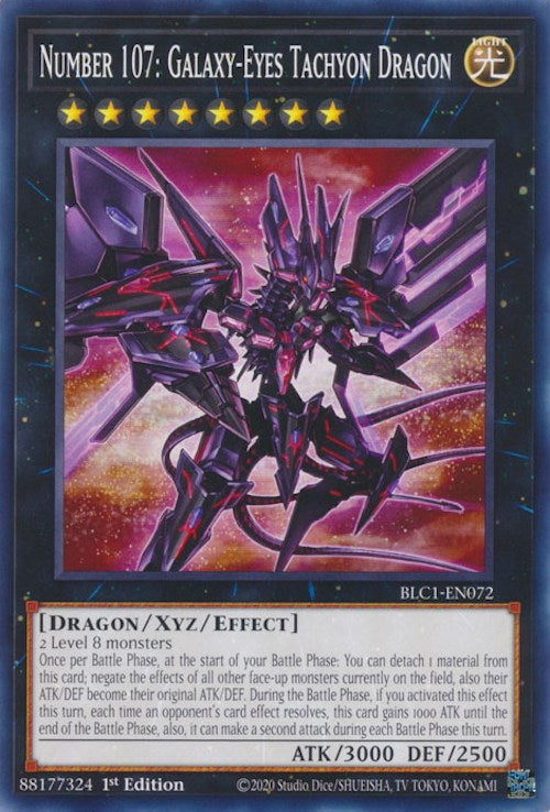 Number 107: Galaxy-Eyes Tachyon Dragon [BLC1-EN072] Common | Exor Games Dartmouth