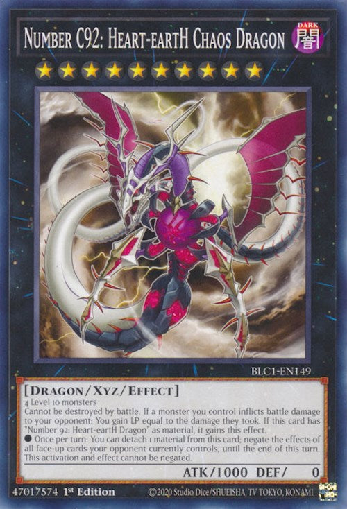 Number C92: Heart-eartH Chaos Dragon [BLC1-EN149] Common | Exor Games Dartmouth