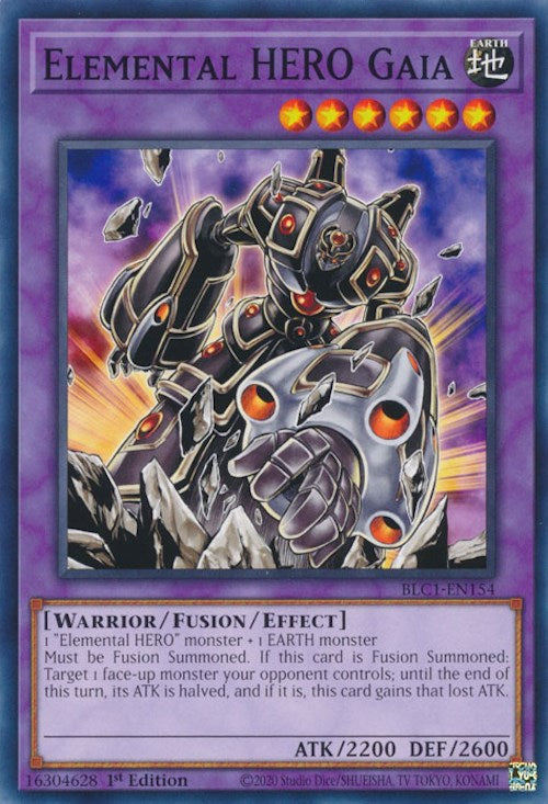 Elemental HERO Gaia [BLC1-EN154] Common | Exor Games Dartmouth