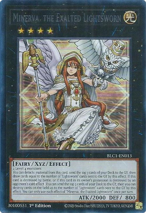 Minerva, the Exalted Lightsworn (Silver) [BLC1-EN013] Ultra Rare | Exor Games Dartmouth