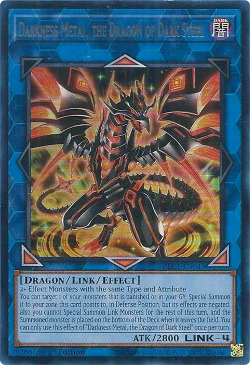 Darkness Metal, the Dragon of Dark Steel (Silver) [BLC1-EN044] Ultra Rare | Exor Games Dartmouth