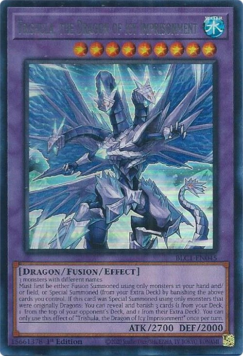 Trishula, the Dragon of Icy Imprisonment (Silver) [BLC1-EN045] Ultra Rare | Exor Games Dartmouth