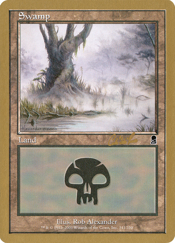 Swamp (cr341) (Carlos Romao) [World Championship Decks 2002] | Exor Games Dartmouth