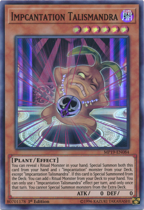 Impcantation Talismandra [MP19-EN084] Super Rare | Exor Games Dartmouth