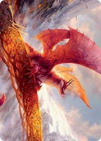 Goldspan Dragon Art Card (Gold-Stamped Signature) [Kaldheim: Art Series] | Exor Games Dartmouth