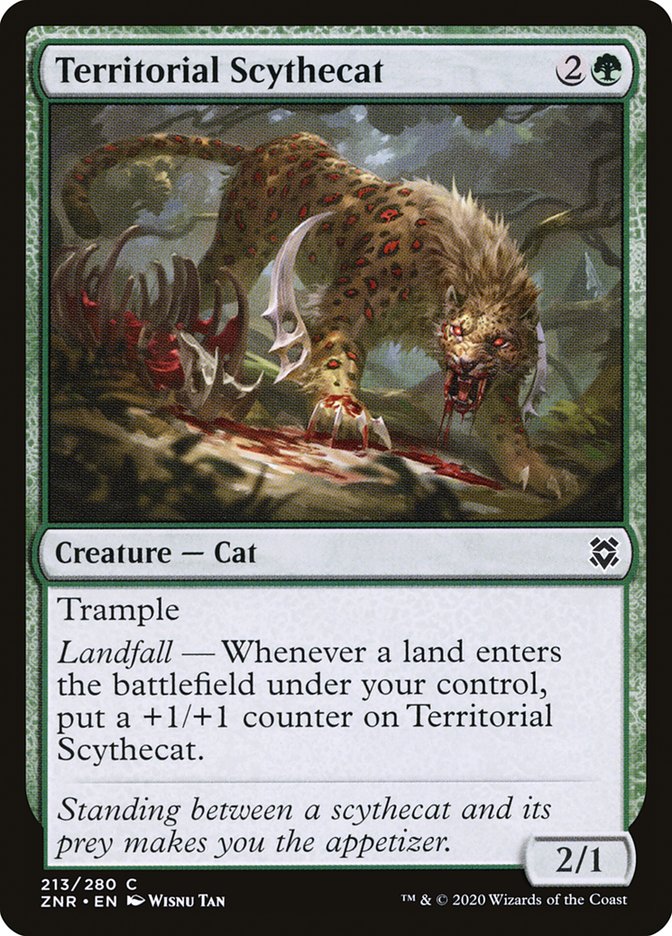 Territorial Scythecat [Zendikar Rising] | Exor Games Dartmouth