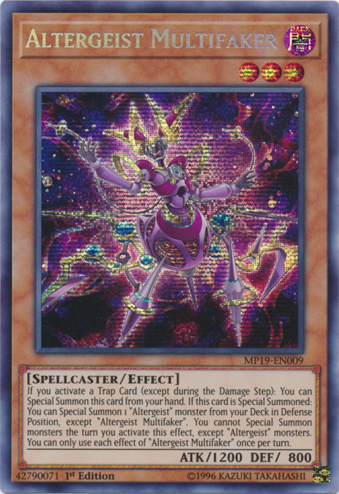 Altergeist Multifaker [MP19-EN009] Prismatic Secret Rare | Exor Games Dartmouth