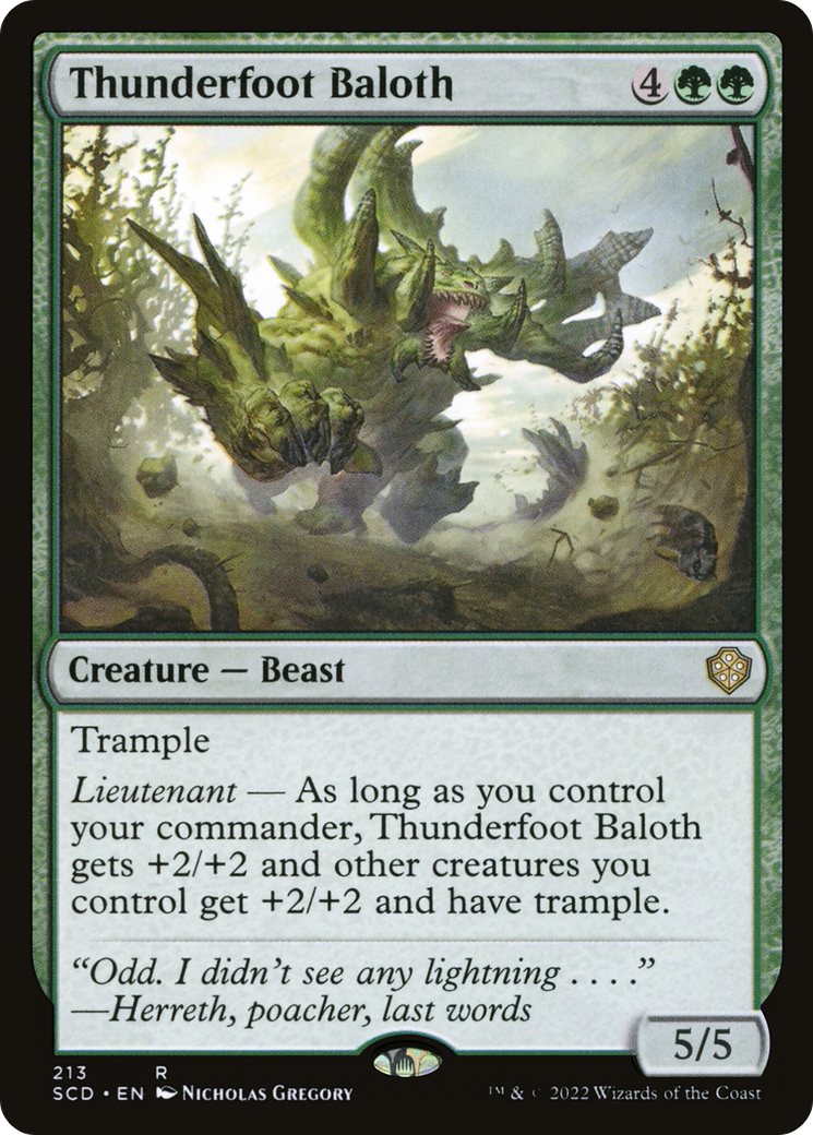 Thunderfoot Baloth [Starter Commander Decks] | Exor Games Dartmouth
