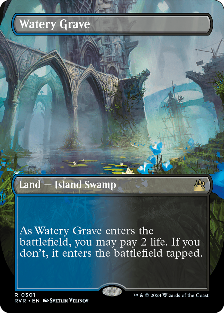 Watery Grave (Borderless) [Ravnica Remastered] | Exor Games Dartmouth