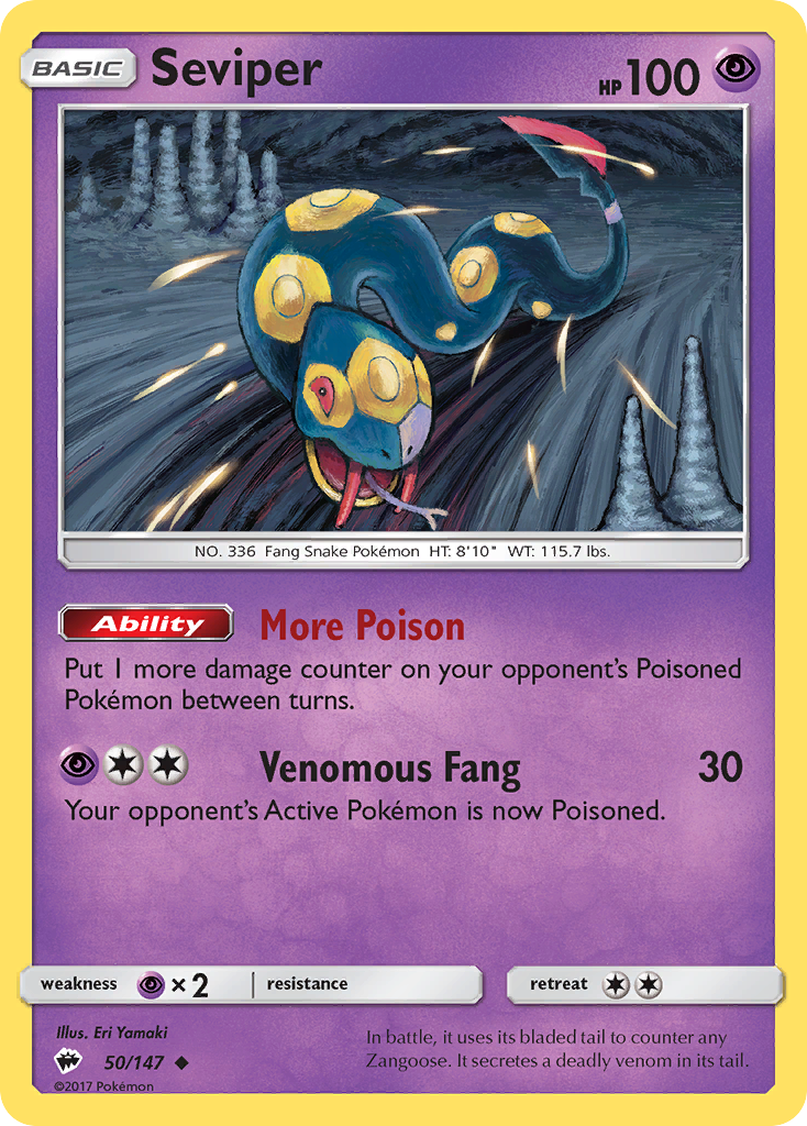 Seviper (50/147) [Sun & Moon: Burning Shadows] | Exor Games Dartmouth