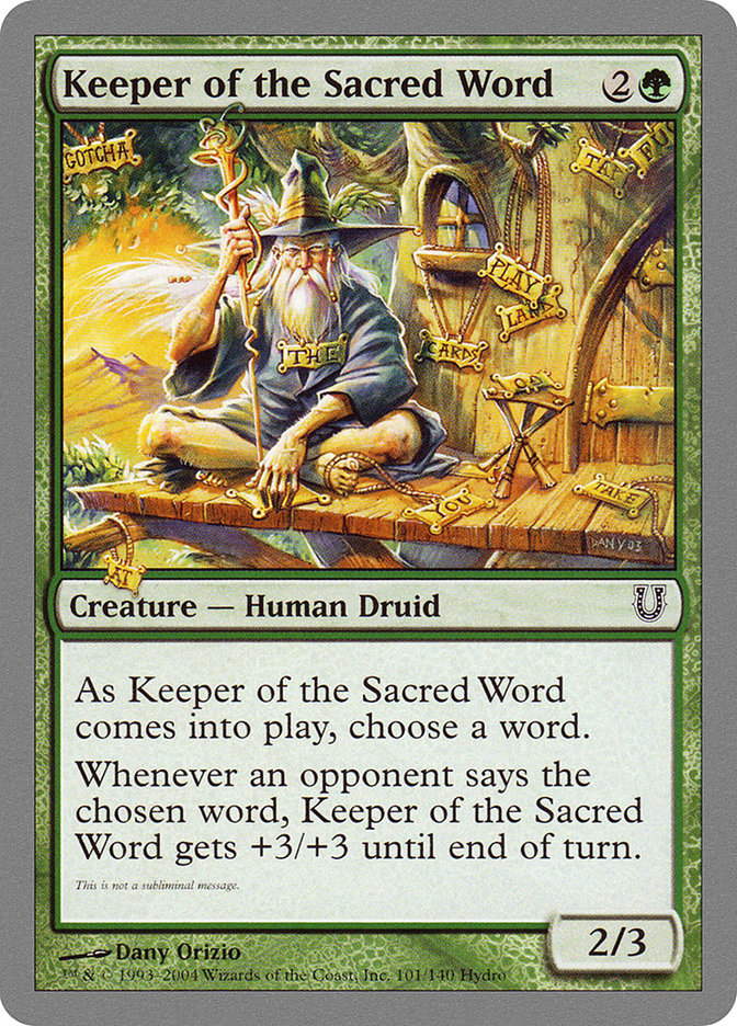 Keeper of the Sacred Word [Unhinged] | Exor Games Dartmouth