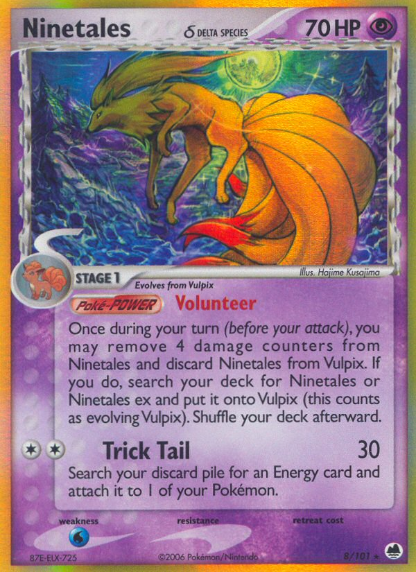 Ninetales (8/101) (Delta Species) [EX: Dragon Frontiers] | Exor Games Dartmouth